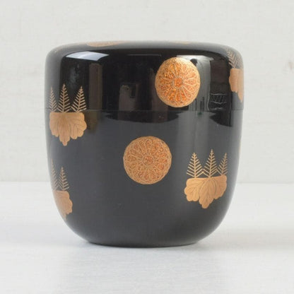 Wajima Lacquer Natsume — Kiku-Kiri Maki-e by Sōhō Mokushiro | Japanese Tea Ceremony