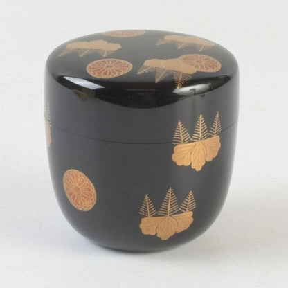 Wajima Lacquer Natsume — Kiku-Kiri Maki-e by Sōhō Mokushiro | Japanese Tea Ceremony