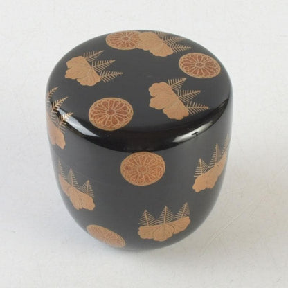 Wajima Lacquer Natsume — Kiku-Kiri Maki-e by Sōhō Mokushiro | Japanese Tea Ceremony