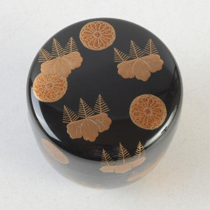 Wajima Lacquer Natsume — Kiku-Kiri Maki-e by Sōhō Mokushiro | Japanese Tea Ceremony