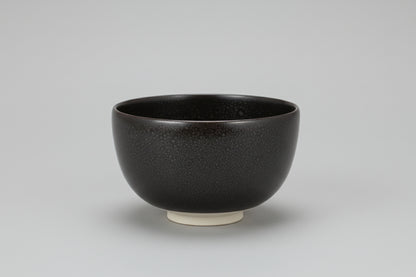 Yuteki Oil-Spot Tenmoku Tea Bowl - Japanese Black Glaze Chawan with Silver Spots