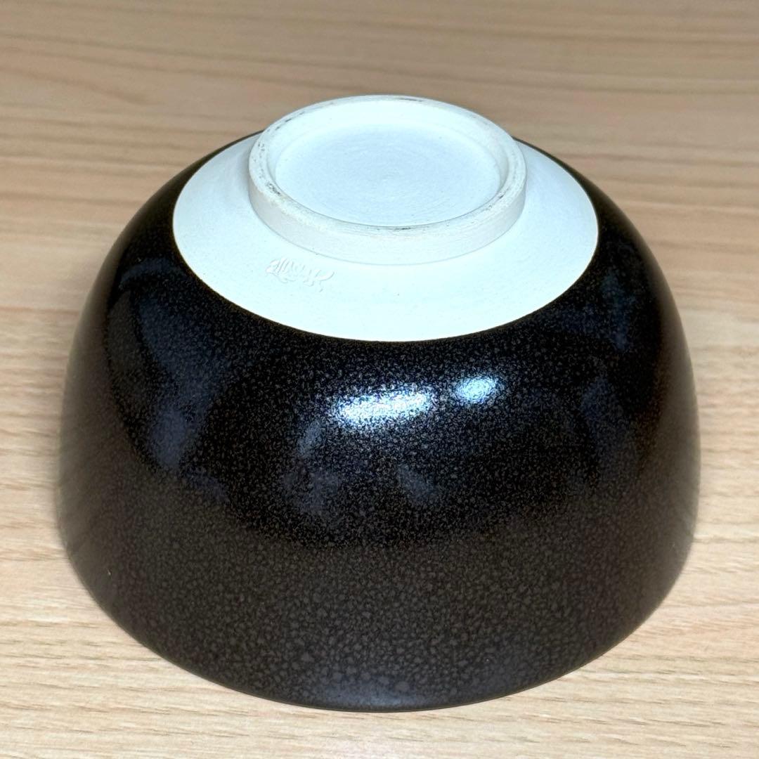 Yuteki Oil-Spot Tenmoku Tea Bowl - Japanese Black Glaze Chawan with Silver Spots