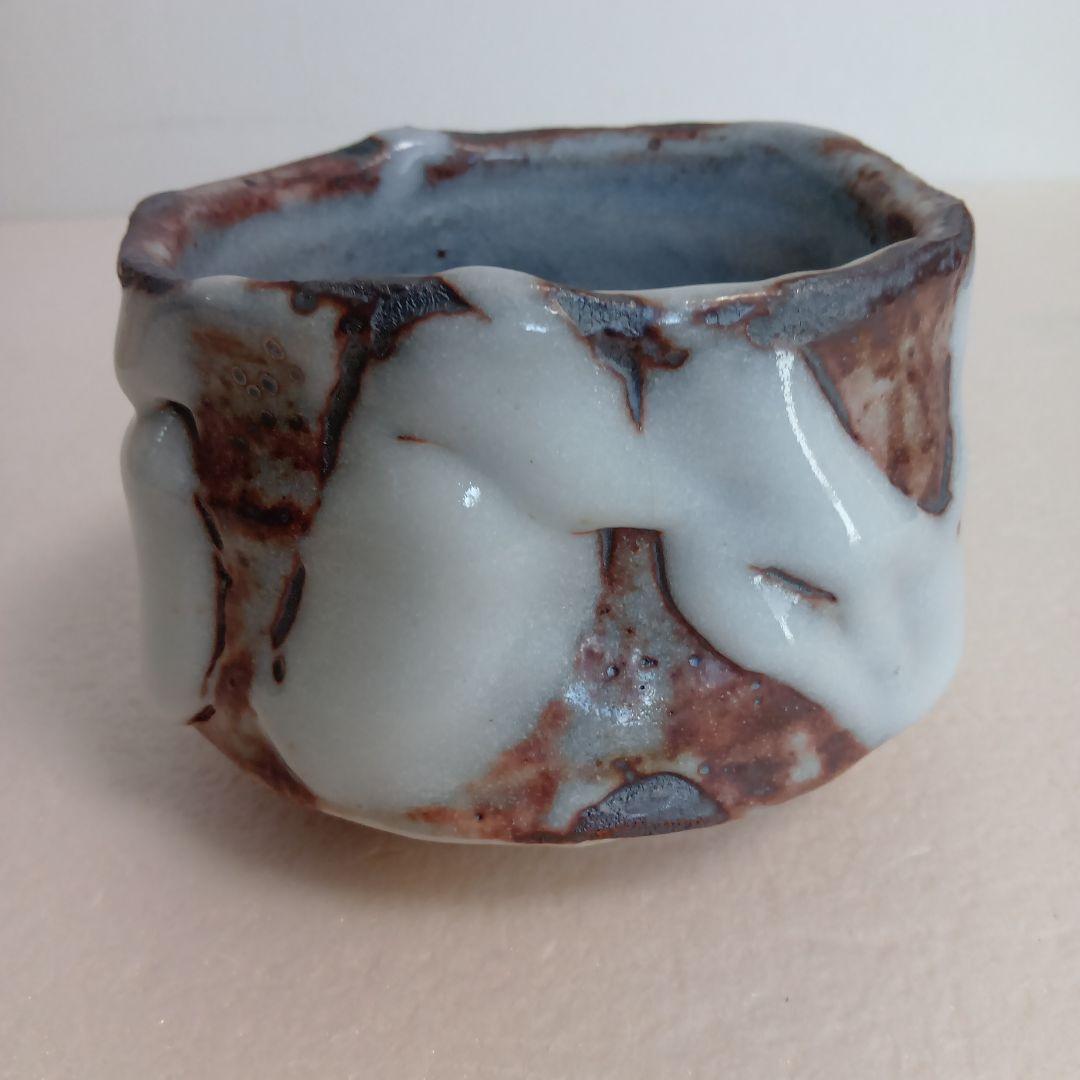 Oni-Shino Tea Bowl by Hasegawa Yoshiaki — Mino Chawan with Tomobako