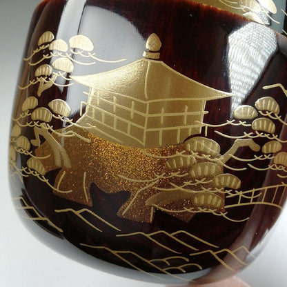 Sankei Three Views Maki-e Natsume by Minowa Ikko - Hounsai Design Lacquer Tea Caddy
