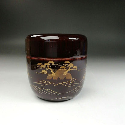 Sankei Three Views Maki-e Natsume by Minowa Ikko - Hounsai Design Lacquer Tea Caddy