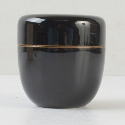 Otafuku Maki-e Natsume Tea Caddy by Nakamura Kosai | Gold Lacquer with Silk Pouch