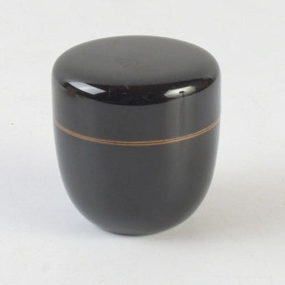 Otafuku Maki-e Natsume Tea Caddy by Nakamura Kosai | Gold Lacquer with Silk Pouch