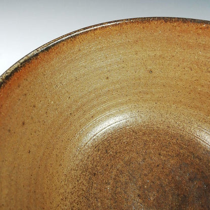 Kinjo Ware Natural Ash Glaze Tea Bowl by Komaru Kentaro - Arako Kiln Nagoya