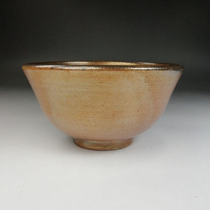 Kinjo Ware Natural Ash Glaze Tea Bowl by Komaru Kentaro - Arako Kiln Nagoya