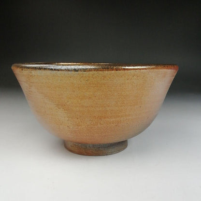 Kinjo Ware Natural Ash Glaze Tea Bowl by Komaru Kentaro - Arako Kiln Nagoya
