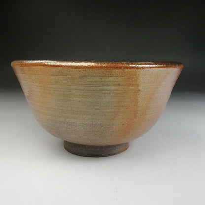 Kinjo Ware Natural Ash Glaze Tea Bowl by Komaru Kentaro - Arako Kiln Nagoya