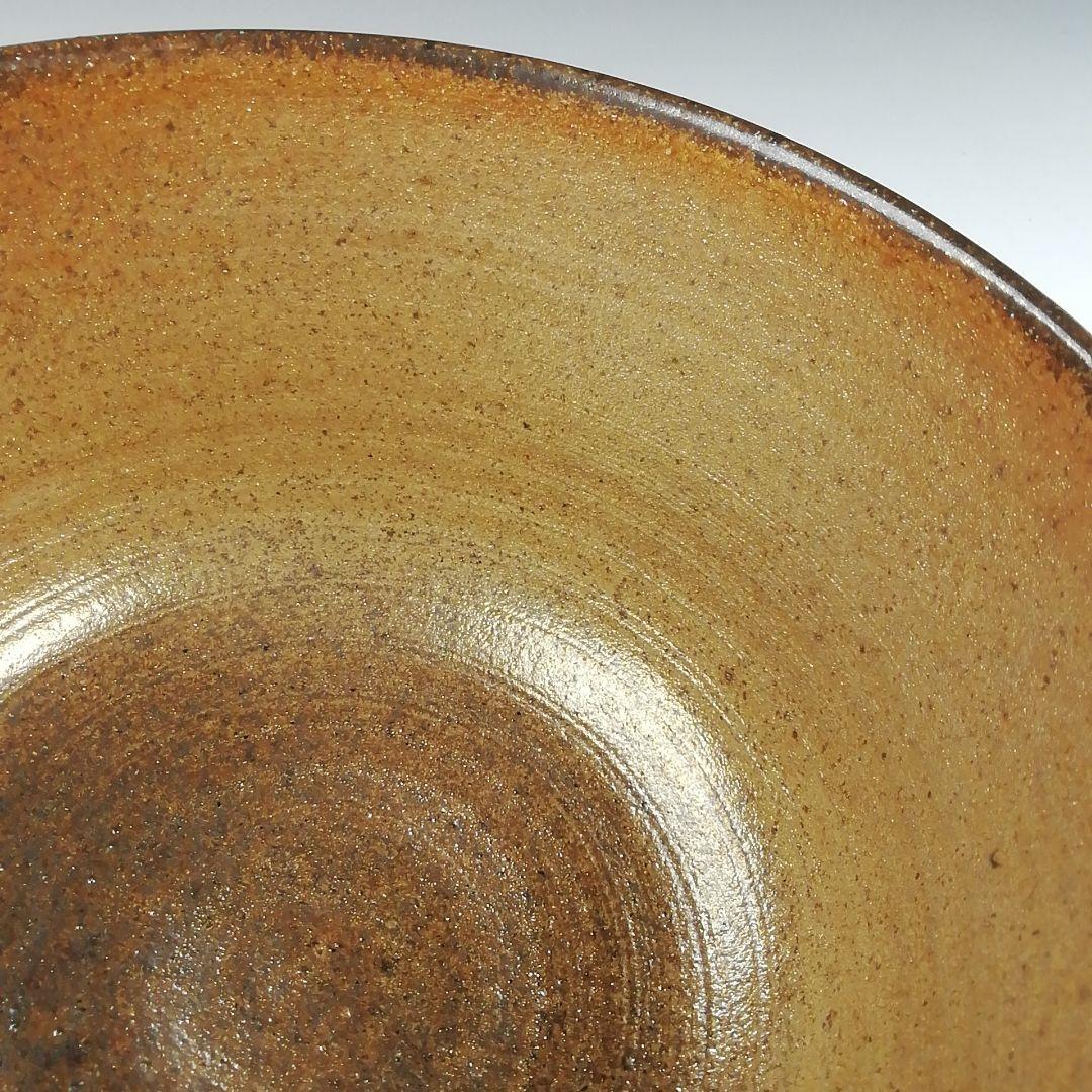 Kinjo Ware Natural Ash Glaze Tea Bowl by Komaru Kentaro - Arako Kiln Nagoya