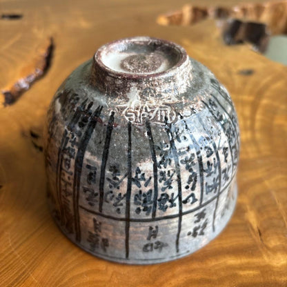 Asami Yoshizo — Koyomi-de Calendar Chawan, Sumo Banzuke Calligraphy, Tomobako