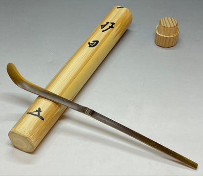Chashaku Tea Scoop by Kagebayashi Soatsu — Mei 'Kojitsu' — Inscribed by Former Daitokuji Fukumoto Sekio