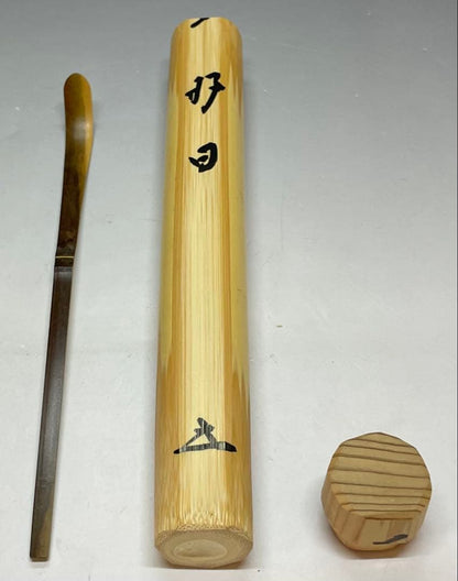 Chashaku Tea Scoop by Kagebayashi Soatsu — Mei 'Kojitsu' — Inscribed by Former Daitokuji Fukumoto Sekio
