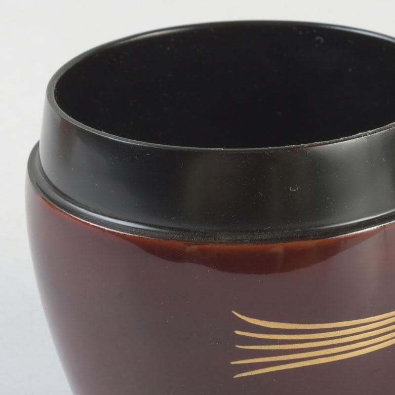 Wajima Lacquer Dobari Natsume Tea Caddy – Gold Maki-e Gourd – Okamoto Yosai – Japan