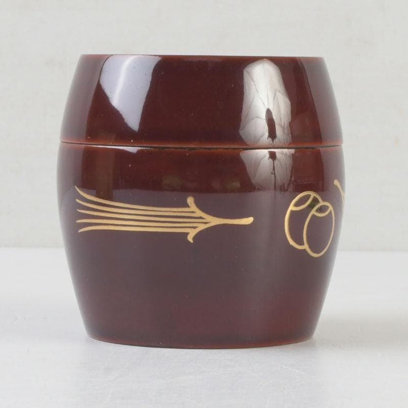 Wajima Lacquer Dobari Natsume Tea Caddy – Gold Maki-e Gourd – Okamoto Yosai – Japan