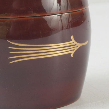 Wajima Lacquer Dobari Natsume Tea Caddy – Gold Maki-e Gourd – Okamoto Yosai – Japan