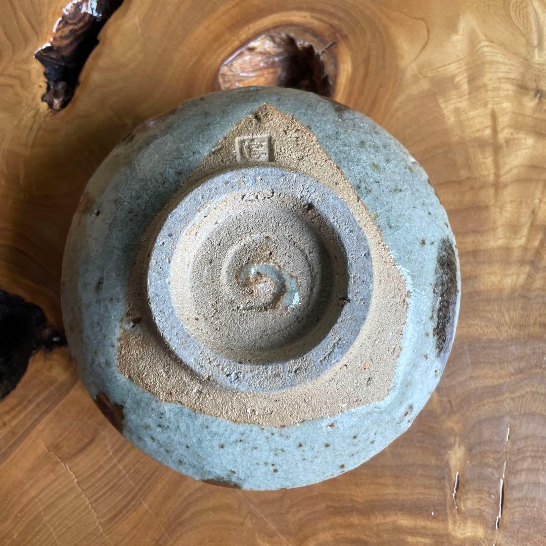 Ash Glaze Chawan by Junshi — Blue-Grey Iron Landscape Matcha Bowl, Dated 1972, with Tomobako