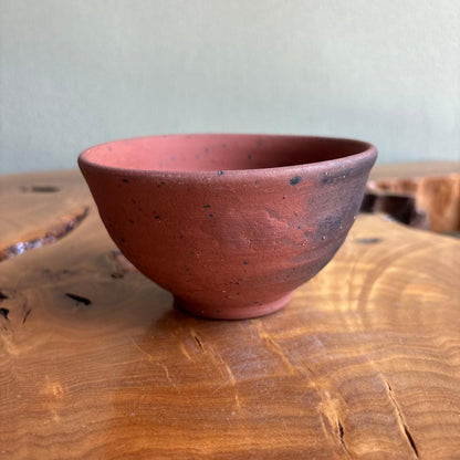 Nanban Chawan by Isaku — Unglazed Yakishime Matcha Bowl, Kagoshima Izaku Kiln, Tomobako