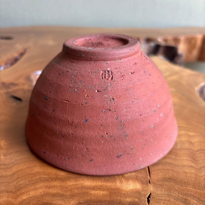 Nanban Chawan by Isaku — Unglazed Yakishime Matcha Bowl, Kagoshima Izaku Kiln, Tomobako