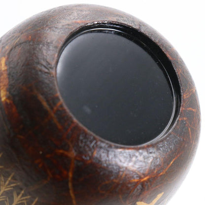 Washi-Wrapped Willow Natsume by Tsukishiro Ryosai - Maki-e Tea Caddy with Box