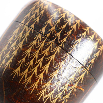 Washi-Wrapped Willow Natsume by Tsukishiro Ryosai - Maki-e Tea Caddy with Box