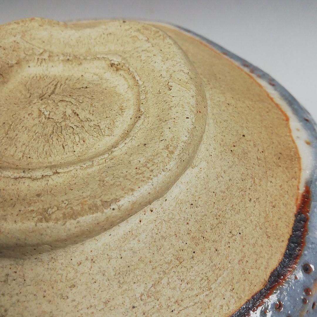 Nezumi Shino Tea Bowl by Hayashi Eiji — Momoyama Kiln Grey Shino Chawan with Iron Speckle Glaze