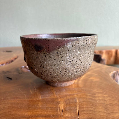 Tango Ware Wabi Matcha Bowl | Japanese Wood-Fired Chawan with Tomobako | Natural Ash Glaze Yakishime Tea Bowl