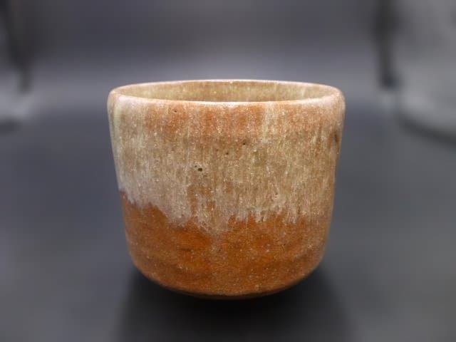 Antique Ryonyu Aka-Raku Cylindrical Tea Bowl, Signed Tsutsu Chawan Certified by Tannyu X, Edo Period Kyoto Raku Ware with Tomobako