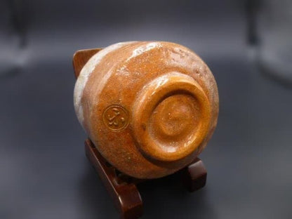 Antique Ryonyu Aka-Raku Cylindrical Tea Bowl, Signed Tsutsu Chawan Certified by Tannyu X, Edo Period Kyoto Raku Ware with Tomobako