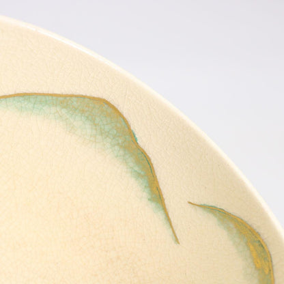 Mountain Path Landscape Iro-e Chawan by Sugita Shohei — Seikanji Kiln Kyoto