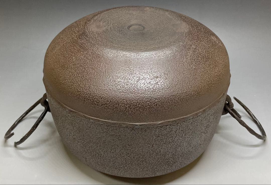 Shirizari Cast Iron Tea Kettle by Kakutani Shason — Chagama with Bail Rings