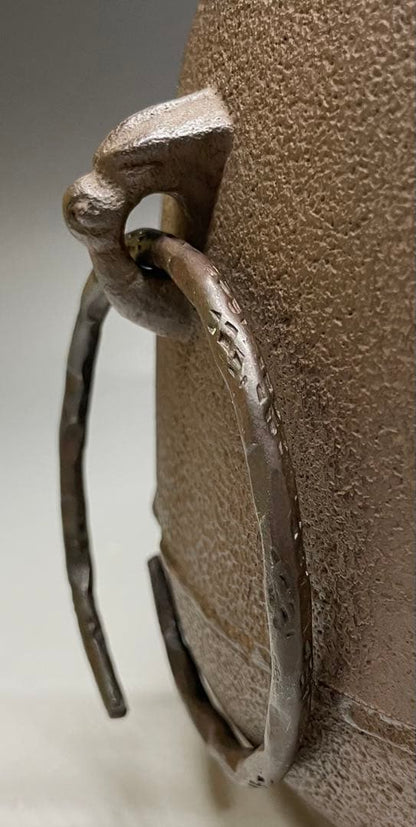 Shirizari Cast Iron Tea Kettle by Kakutani Shason — Chagama with Bail Rings
