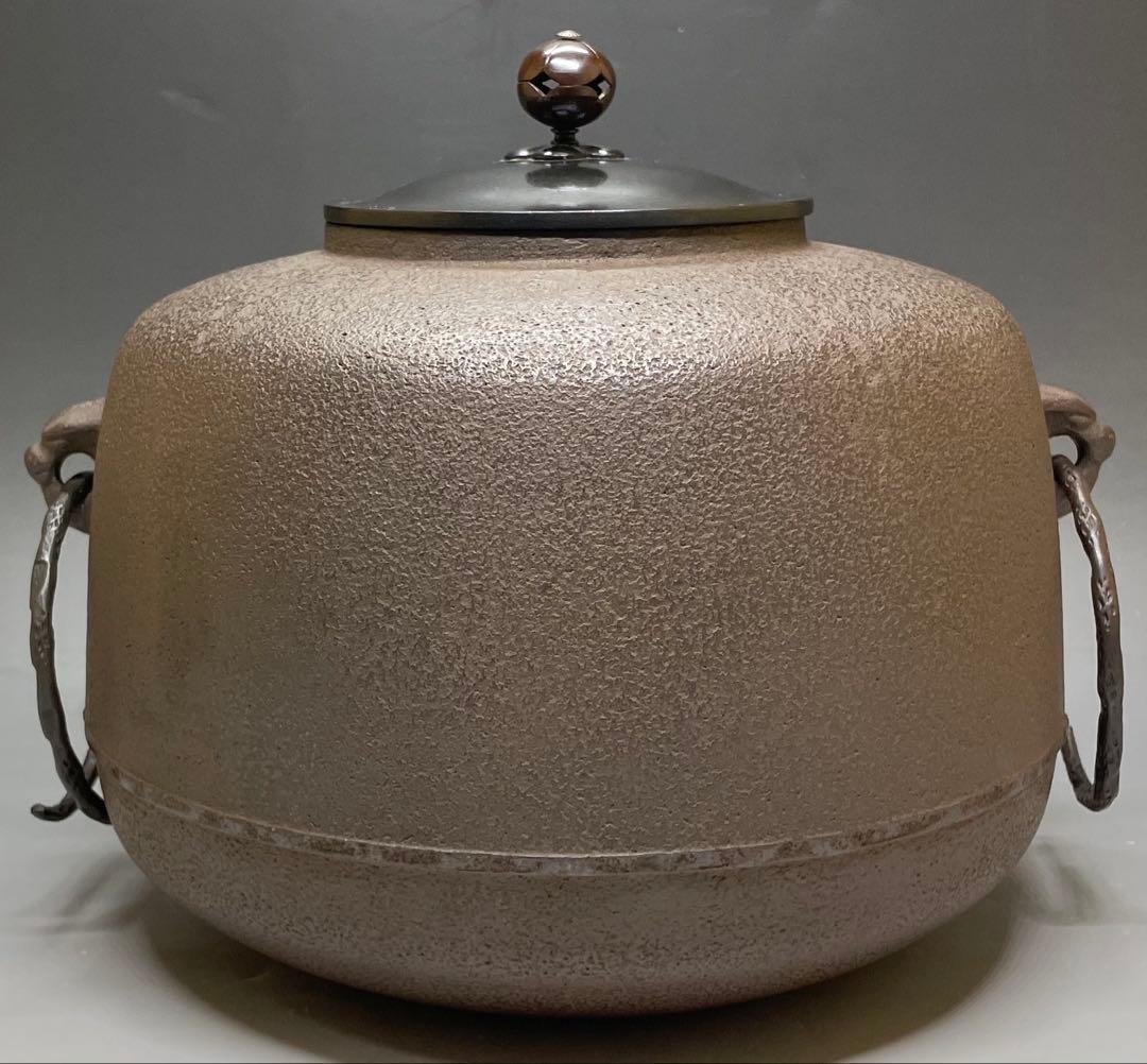 Shirizari Cast Iron Tea Kettle by Kakutani Shason — Chagama with Bail Rings