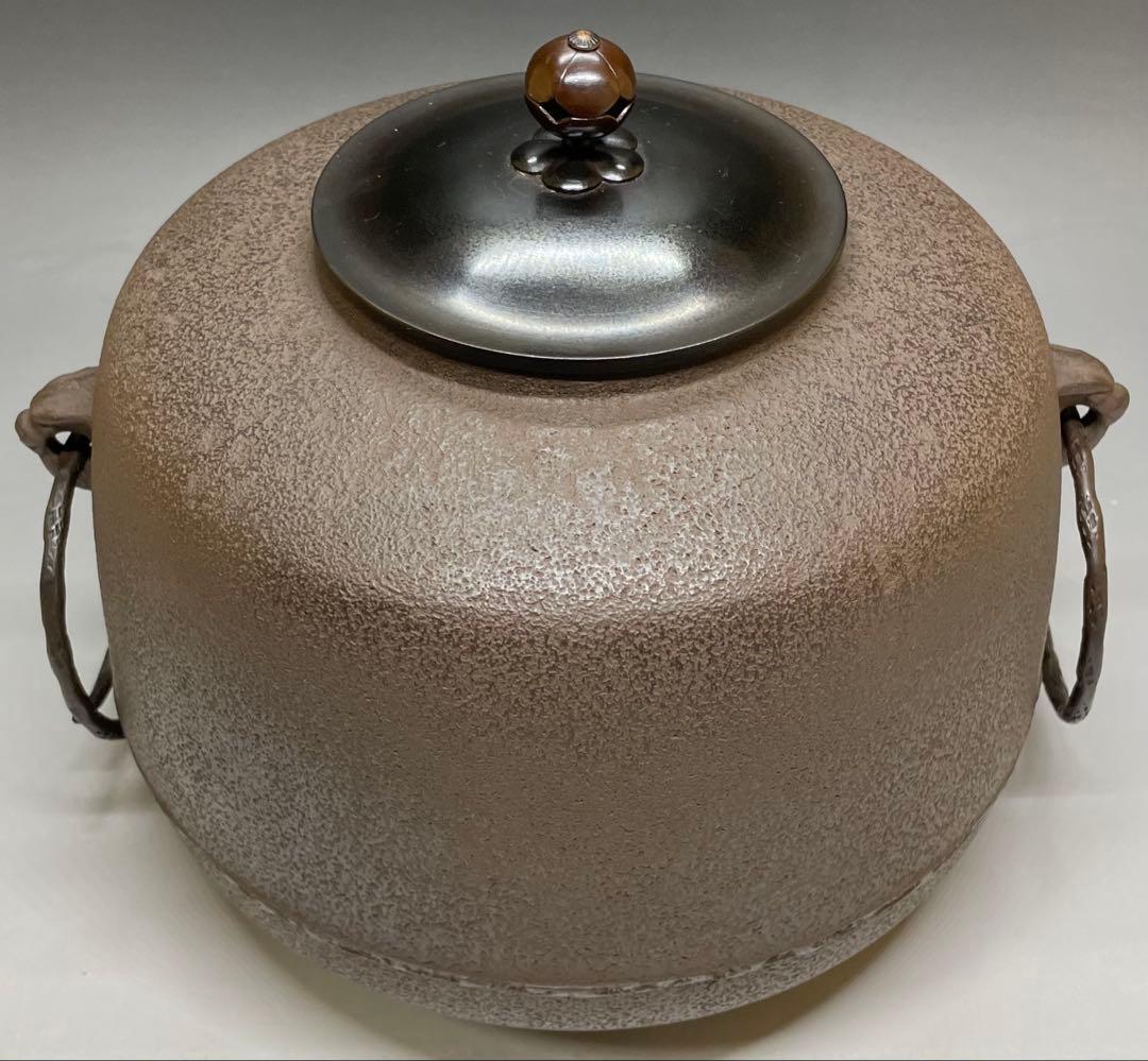 Shirizari Cast Iron Tea Kettle by Kakutani Shason — Chagama with Bail Rings