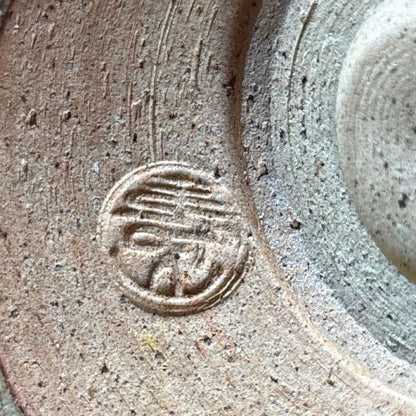 E-Karatsu Bamboo Shoot Tea Bowl — Iron Oxide Painted Takenoko Chawan with Tomobako