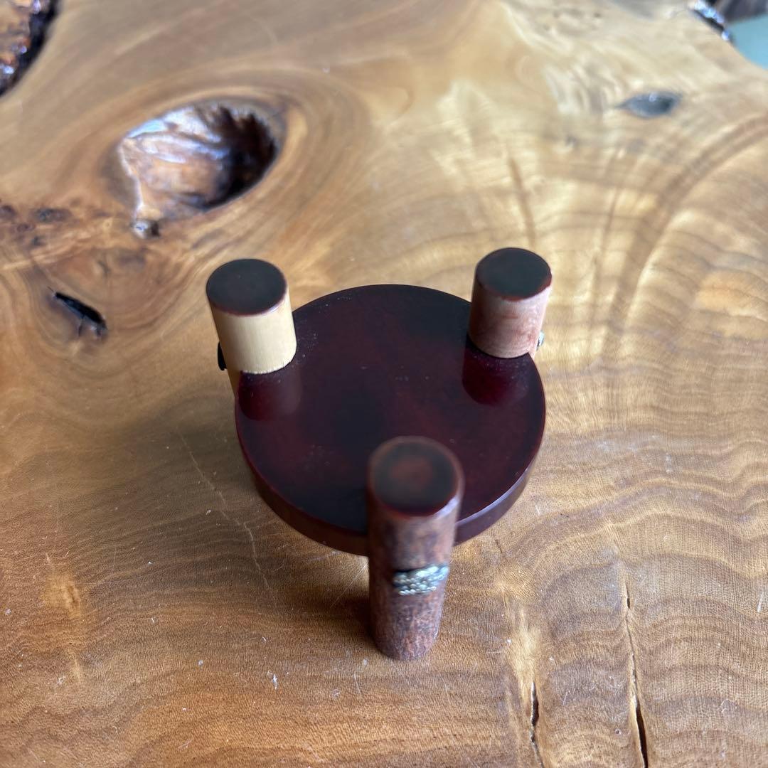 Sho-Chiku-Bai Wood Futaoki Lid Rest by Jouhaku — Pine Bamboo Plum Motif Tea Ceremony Utensil with Signed Box