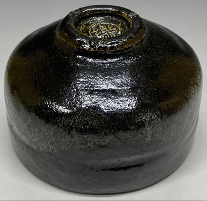 Raku Sonyu V Black Tea Bowl - Edo Period Kuro-Raku Chawan with Shifuku and Box