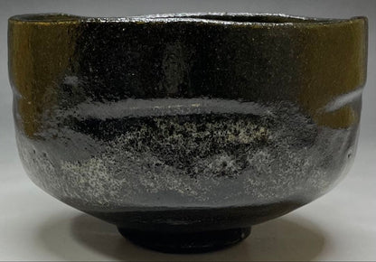 Raku Sonyu V Black Tea Bowl - Edo Period Kuro-Raku Chawan with Shifuku and Box