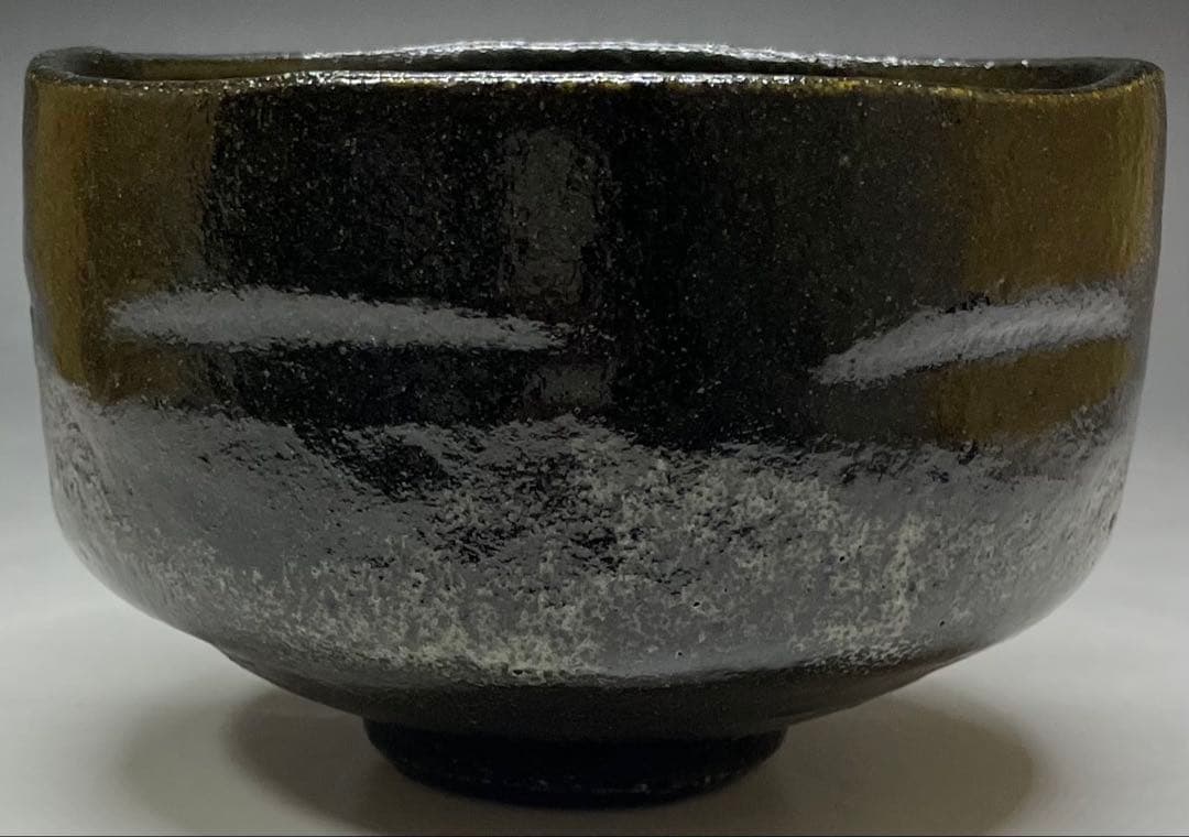 Raku Sonyu V Black Tea Bowl - Edo Period Kuro-Raku Chawan with Shifuku and Box