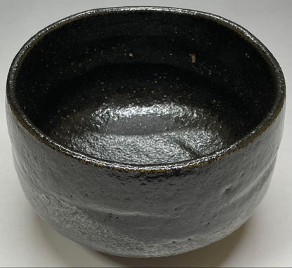 Raku Sonyu V Black Tea Bowl - Edo Period Kuro-Raku Chawan with Shifuku and Box