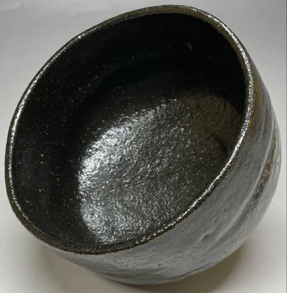 Raku Sonyu V Black Tea Bowl - Edo Period Kuro-Raku Chawan with Shifuku and Box