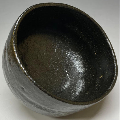 Raku Sonyu V Black Tea Bowl - Edo Period Kuro-Raku Chawan with Shifuku and Box