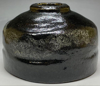 Raku Sonyu V Black Tea Bowl - Edo Period Kuro-Raku Chawan with Shifuku and Box