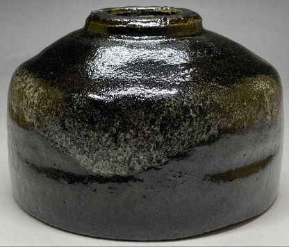 Raku Sonyu V Black Tea Bowl - Edo Period Kuro-Raku Chawan with Shifuku and Box