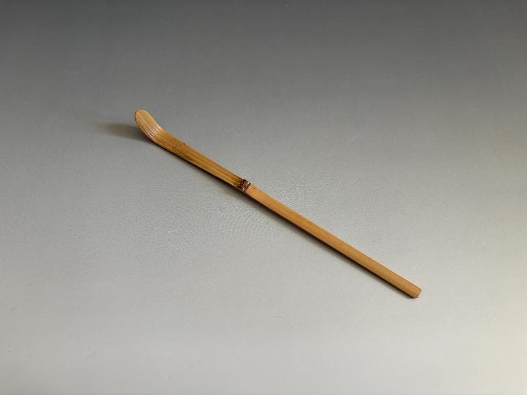 Hisada Soya Jingyusai Chashaku Tea Scoop Saga White Bamboo Mei Tancho Omotesenke