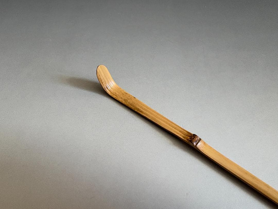 Hisada Soya Jingyusai Chashaku Tea Scoop Saga White Bamboo Mei Tancho Omotesenke