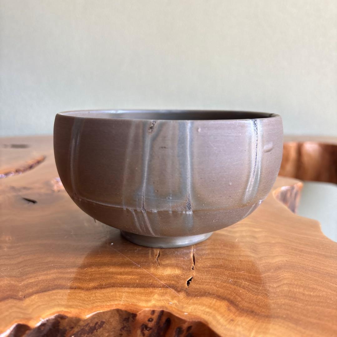 Bizen Ware Tea Bowl by Kimura Ichiyo - Japanese Matcha Chawan with Ash Glaze and Signed Box