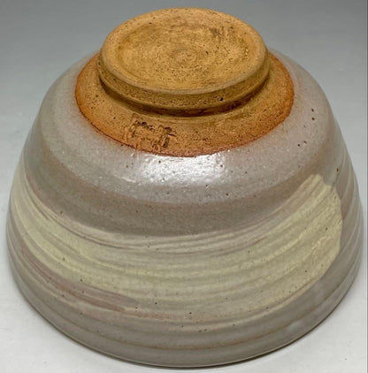 Kosobe Ware Hakeme Tea Bowl | Edo Revival Brushmark Chawan with Paulownia Box